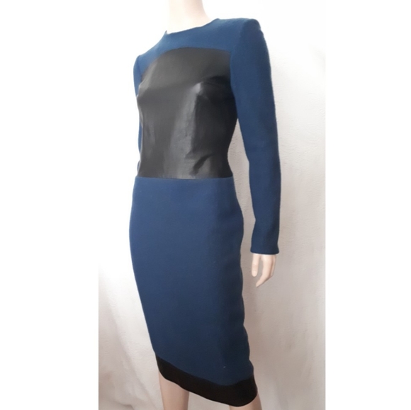 Douglas Hannant | Wool and Leather Dress - Picture 3 of 14